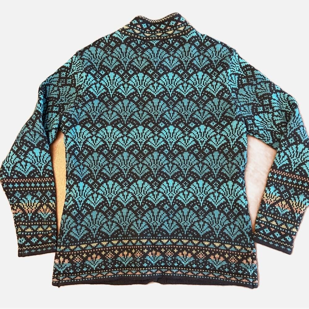 Nomadic Traders Blue/Black Button-Up Cardigan Swe… - image 3